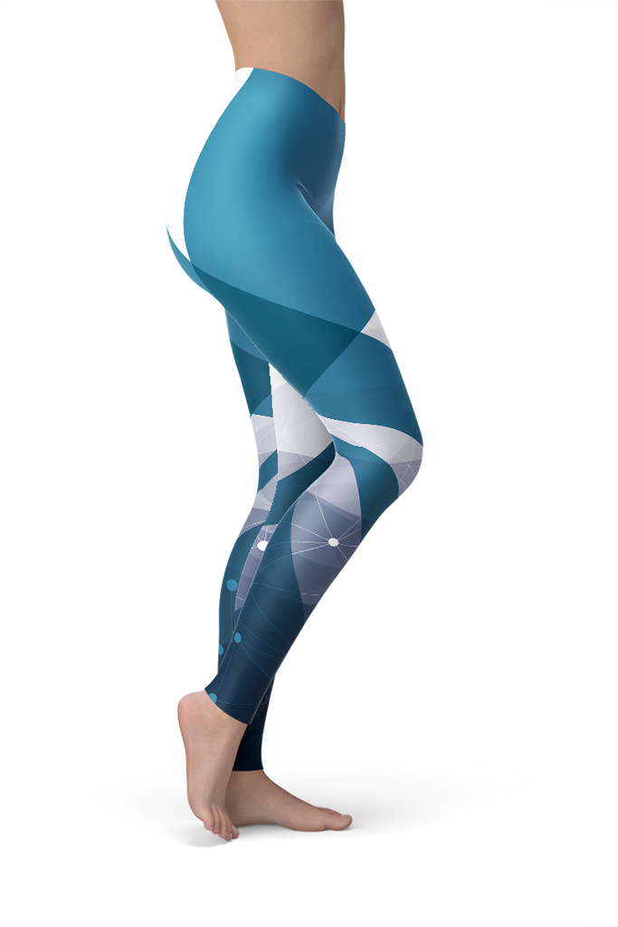 Active Turquoise Womens Leggings-Satori Stylez