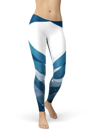 Turquoise Sports Women's Leggings-Satori Stylez