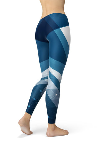 Turquoise Sports Women's Leggings-Satori Stylez