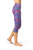 Image of Colorful Purple Mermaid Capri Leggings-Satori Stylez