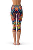 Image of Colorful Ornament Capri Leggings