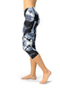 Image of Blue Camo Women's Capri Leggings-Satori Stylez