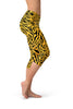 Image of Yellow Tiger Capri Leggings