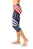 Image of Swirling USA Flag Capris-Satori Stylez