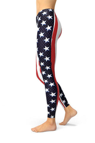 American Flag Women's Leggings-Satori Stylez