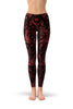 Image of Black & Red Vines Yoga Leggings-Satori Stylez