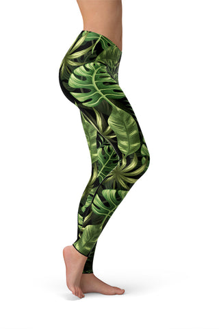 Tropical Jungle Women Leggings-Satori Stylez
