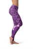 Image of Purple Mandala Pattern Yoga Leggings - Version One-Satori Stylez
