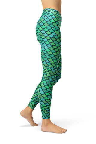 Green Mermaid Leggings