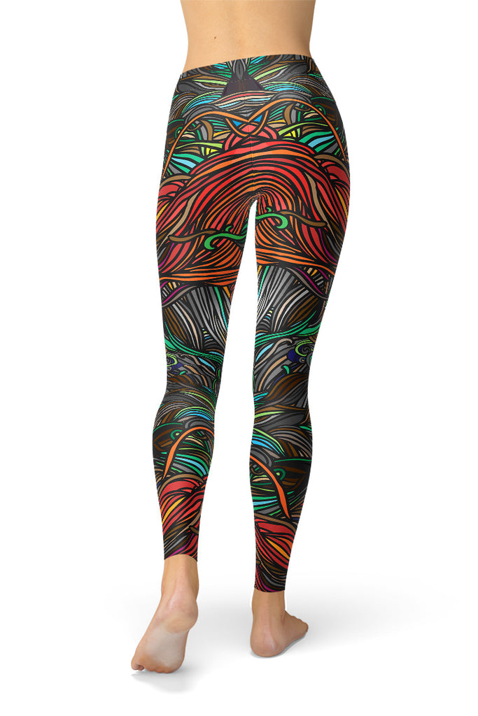 Colorful Swirls Yoga Leggings-Satori Stylez