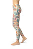 Image of Multi-Color Leaves Women's Fitness Leggings-Satori Stylez