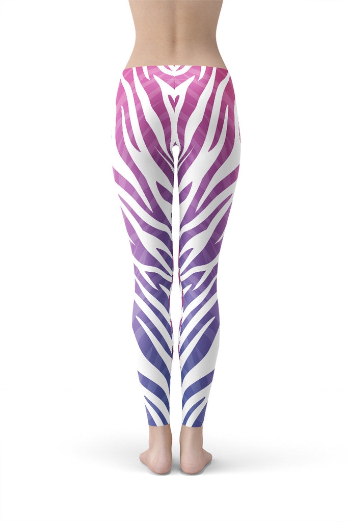 Ombre Zebra Print Leggings-Satori Stylez