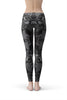 Image of Black & Gray Printed Floral Leggings-Satori Stylez