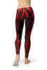 Image of Tron Red Running Leggings-Satori Stylez