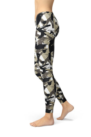 Army Camouflage Women Leggings-Satori Stylez